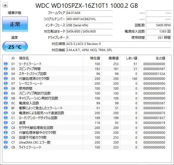 ✨4個セット✨HDD 1000GB✨大容量1TB✨2.5インチ✨07-03