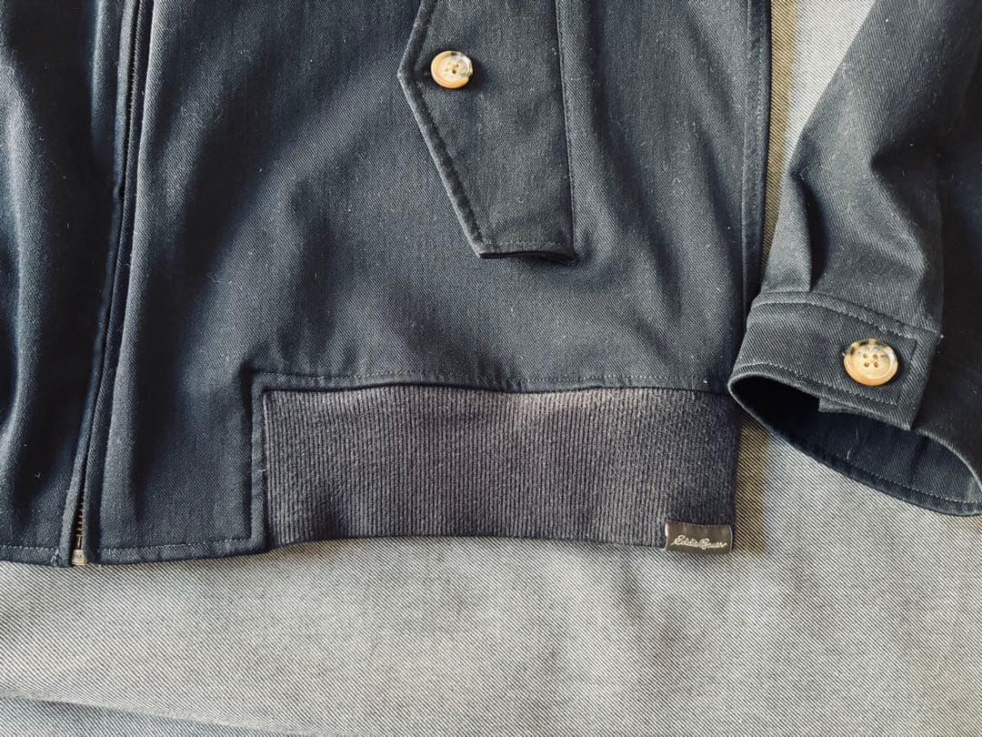 ス*ホ様 エディーバウアー ハリントンジャケット ブラック ネイビー　ライトブル