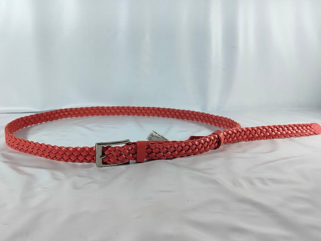 【美品】JUNYA WATANABE CDG　高級編込みドレスベルト　本革正規品