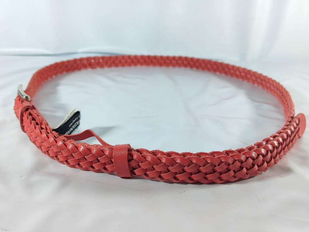 【美品】JUNYA WATANABE CDG　高級編込みドレスベルト　本革正規品