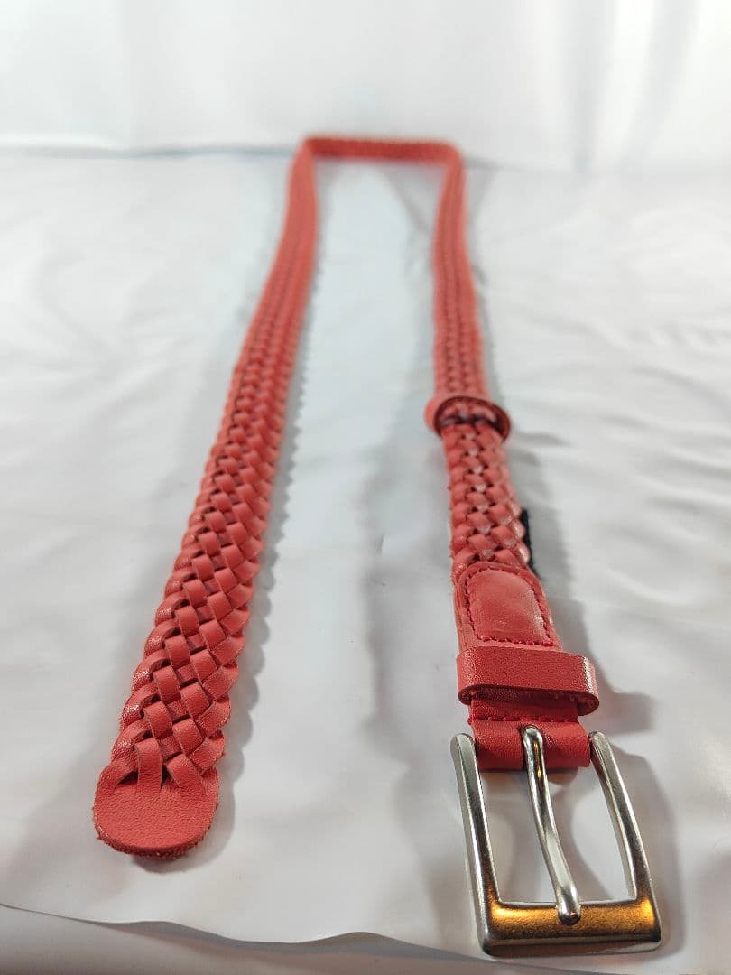 【美品】JUNYA WATANABE CDG　高級編込みドレスベルト　本革正規品