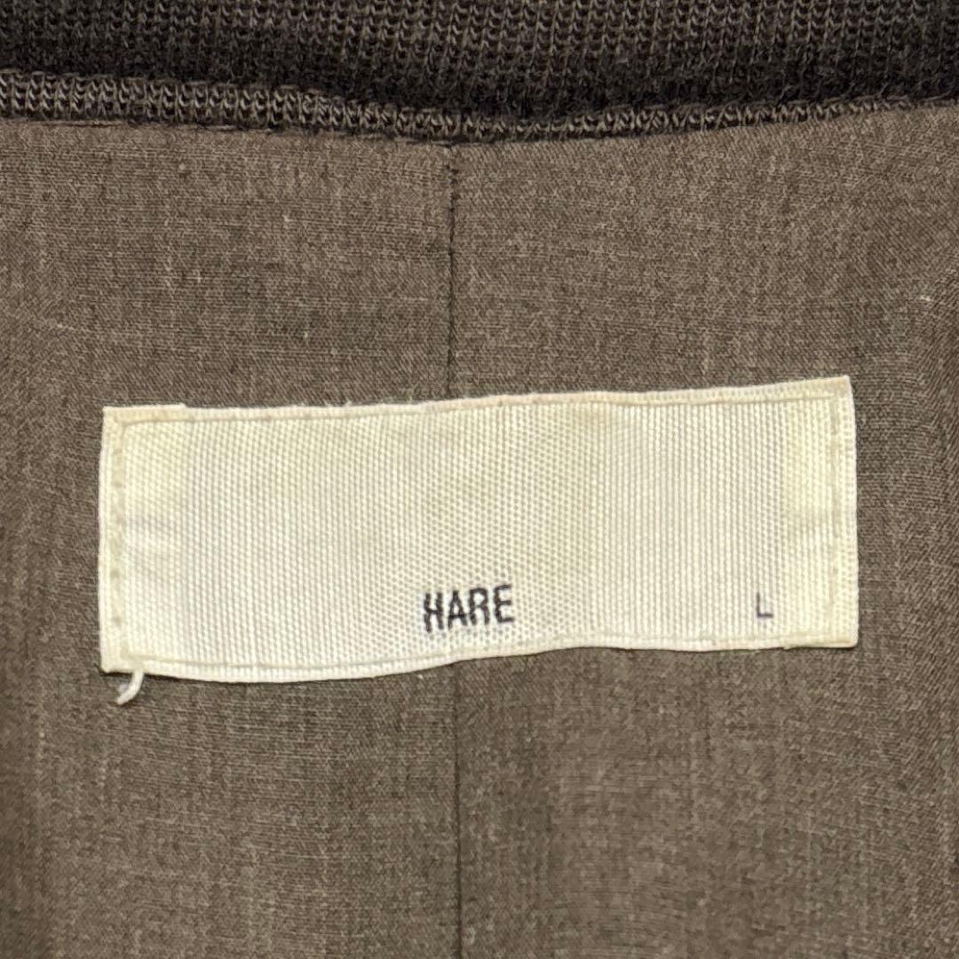 【メンズL】HARE ハレ　レザージャケット　ライダース　バンドカラー　ラム