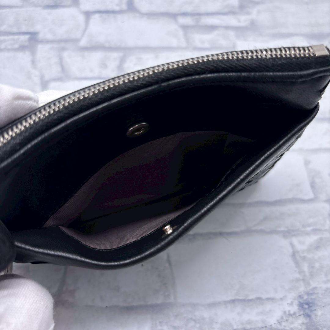 BOTTEGA VENETA ブラックレザー ケース キーケース ブラック