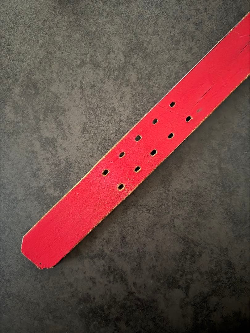 エヴィス ど根性ベルト レザーベルト 赤 レッド EVISU