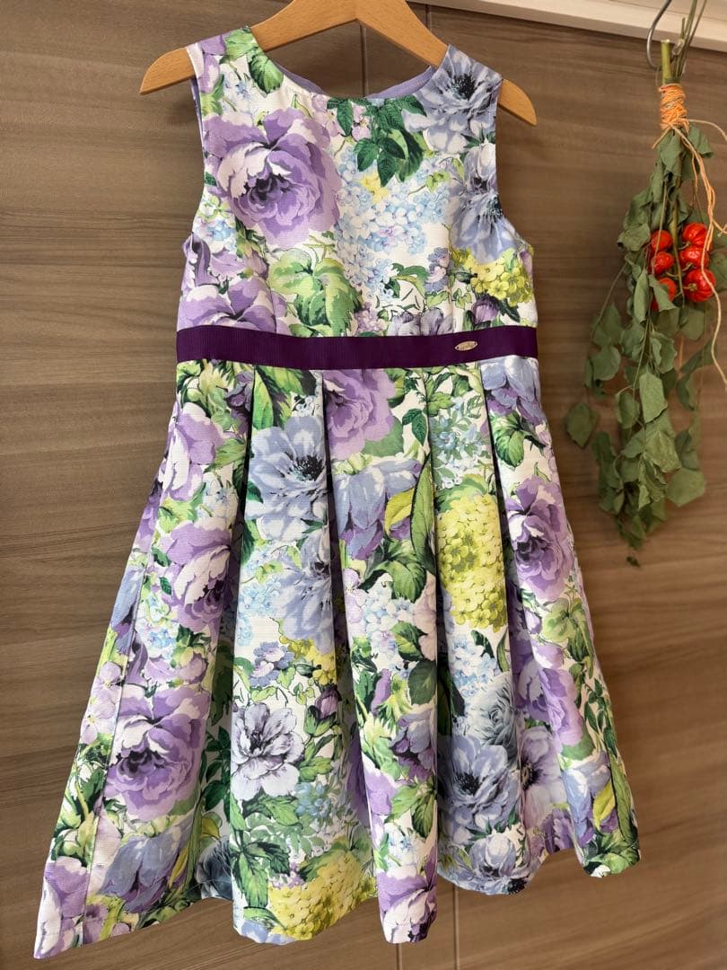 ANNA SUI mini花柄ノースリーブワンピース