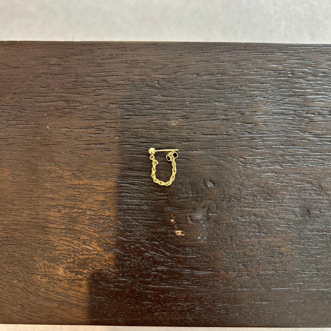 AHKAH フレンチロープピアス　k18 【片方のみ】