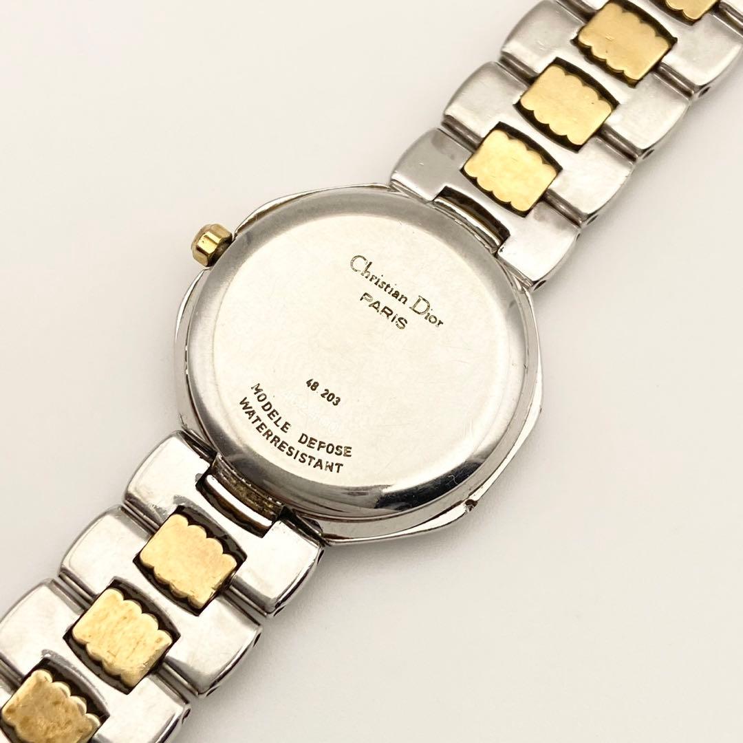 【稼働品】ディオール　オクタゴン　クォーツ 腕時計 コンビ レディース