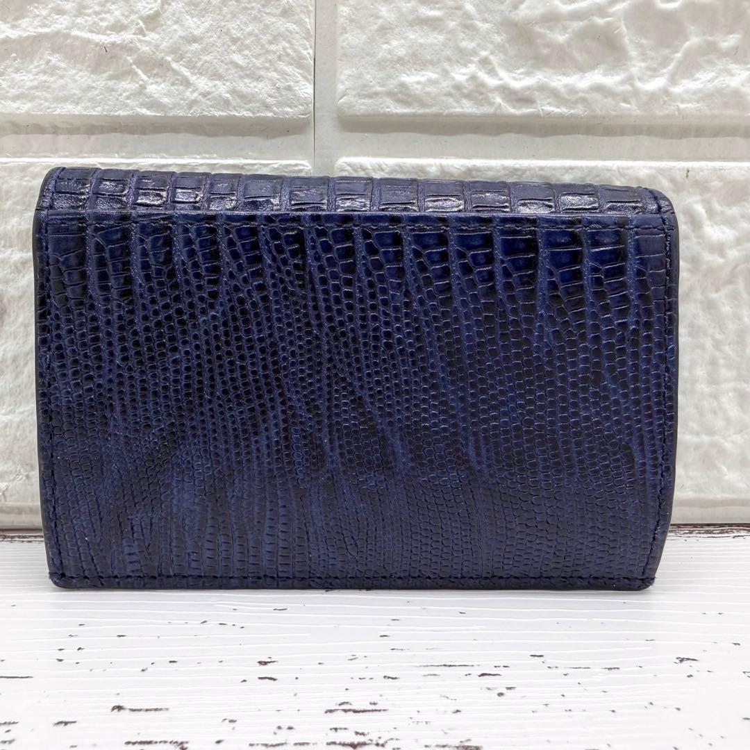 【極美品】　モンブラン　クロコ型押し　レザー　名刺入れ