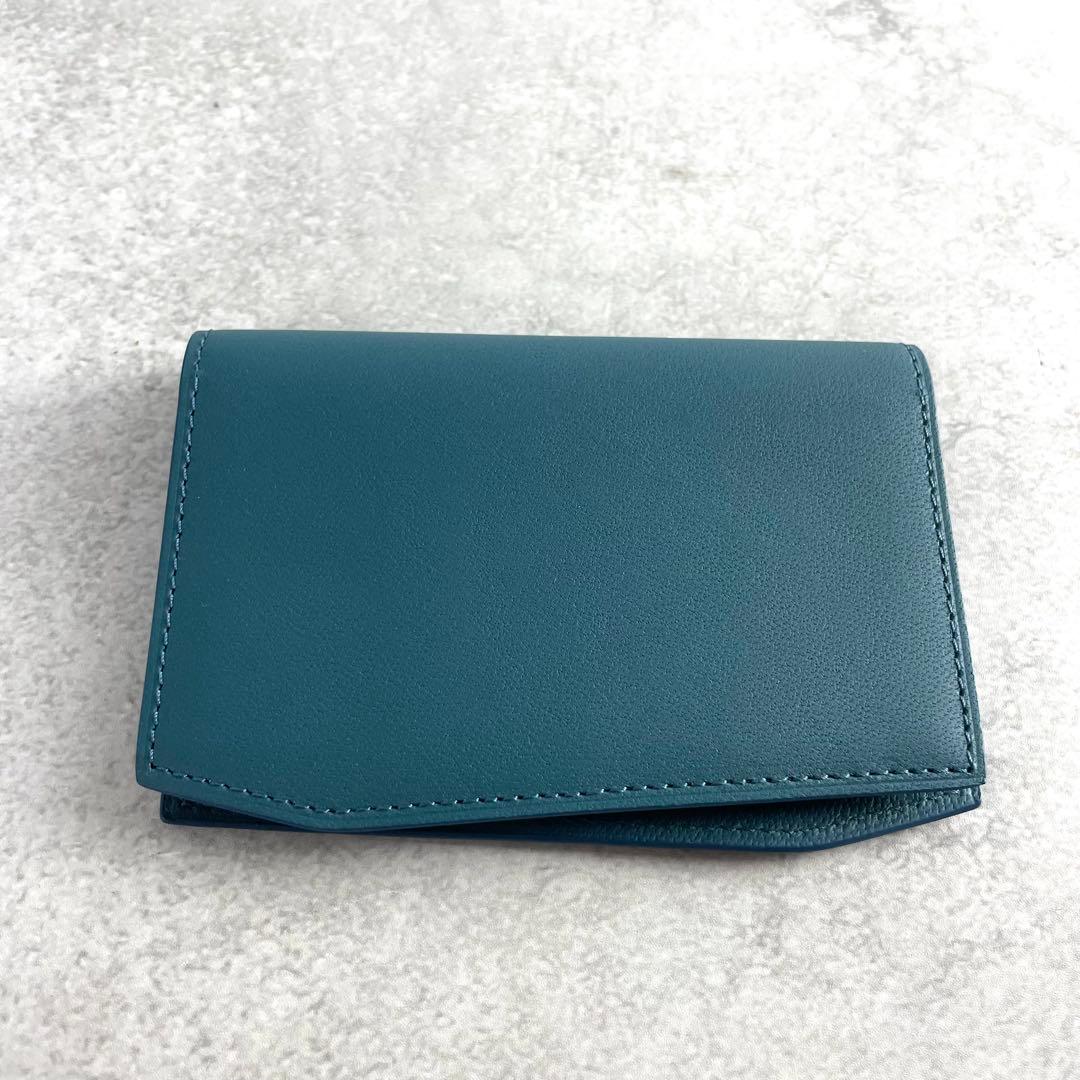 未使用✨ corthay カードケース コルテ キャメルレザー 本革 ブルー