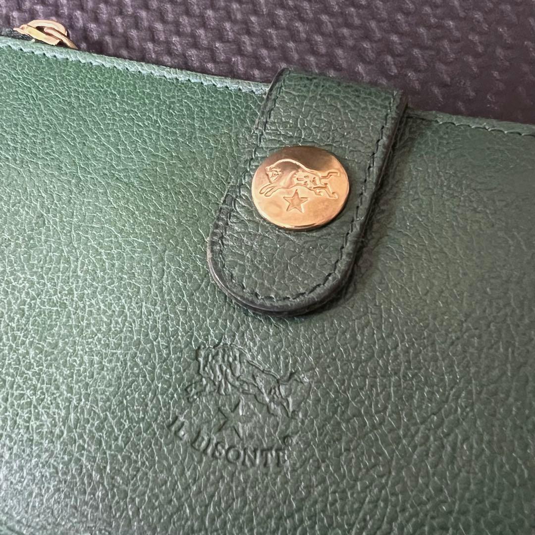 IL BISONTE /イルビゾンテ☆L字ファスナー☆長財布☆エメラルドグリーン