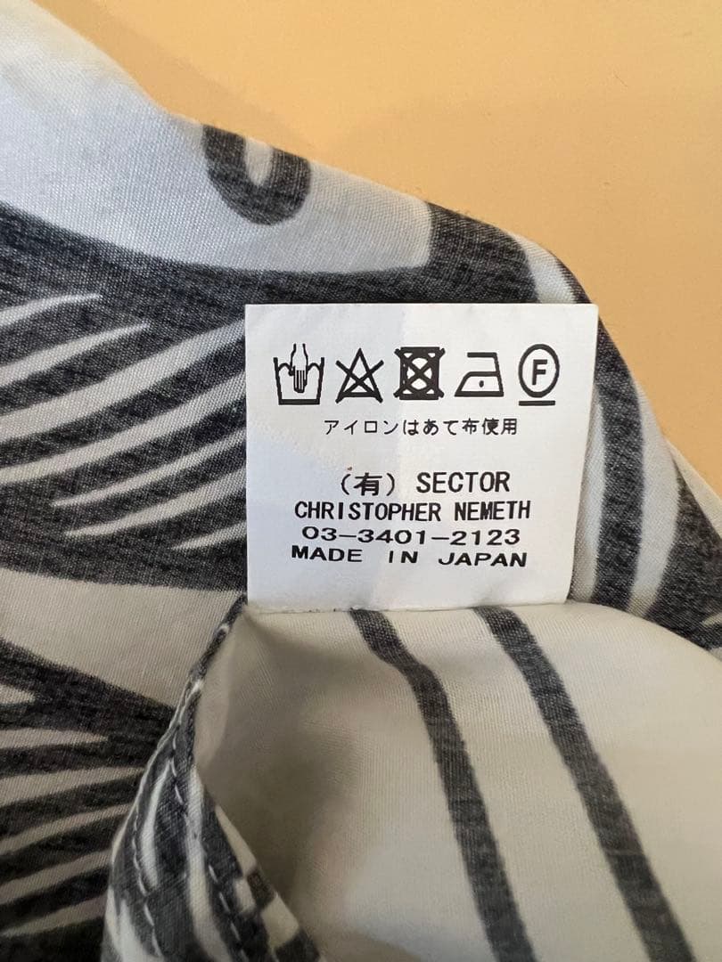 美品:サイズL: Christopher Nemeth ネメス :ロープ柄シャツ