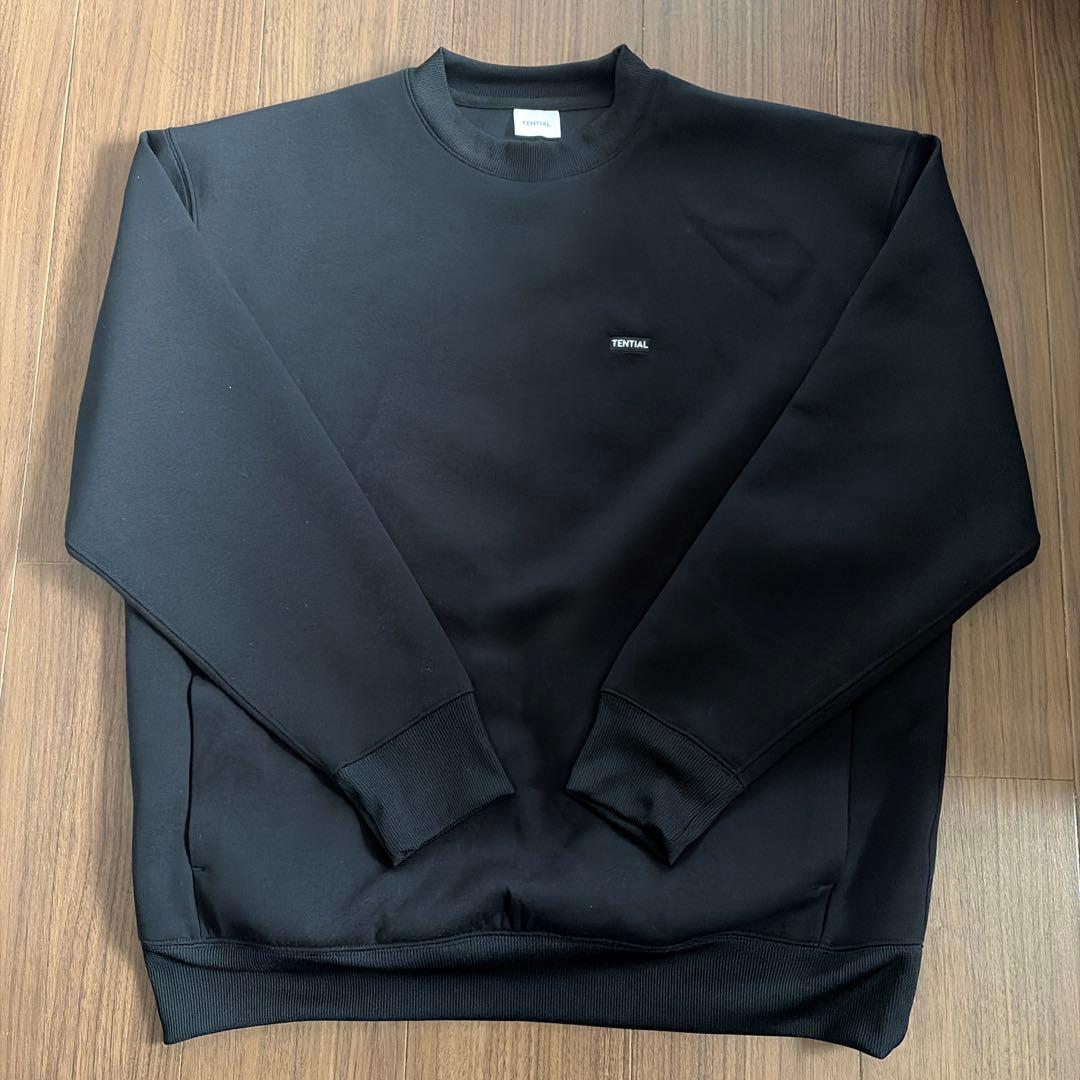 TENTIAL クルーネックプルオーバー ブラック スウェット L