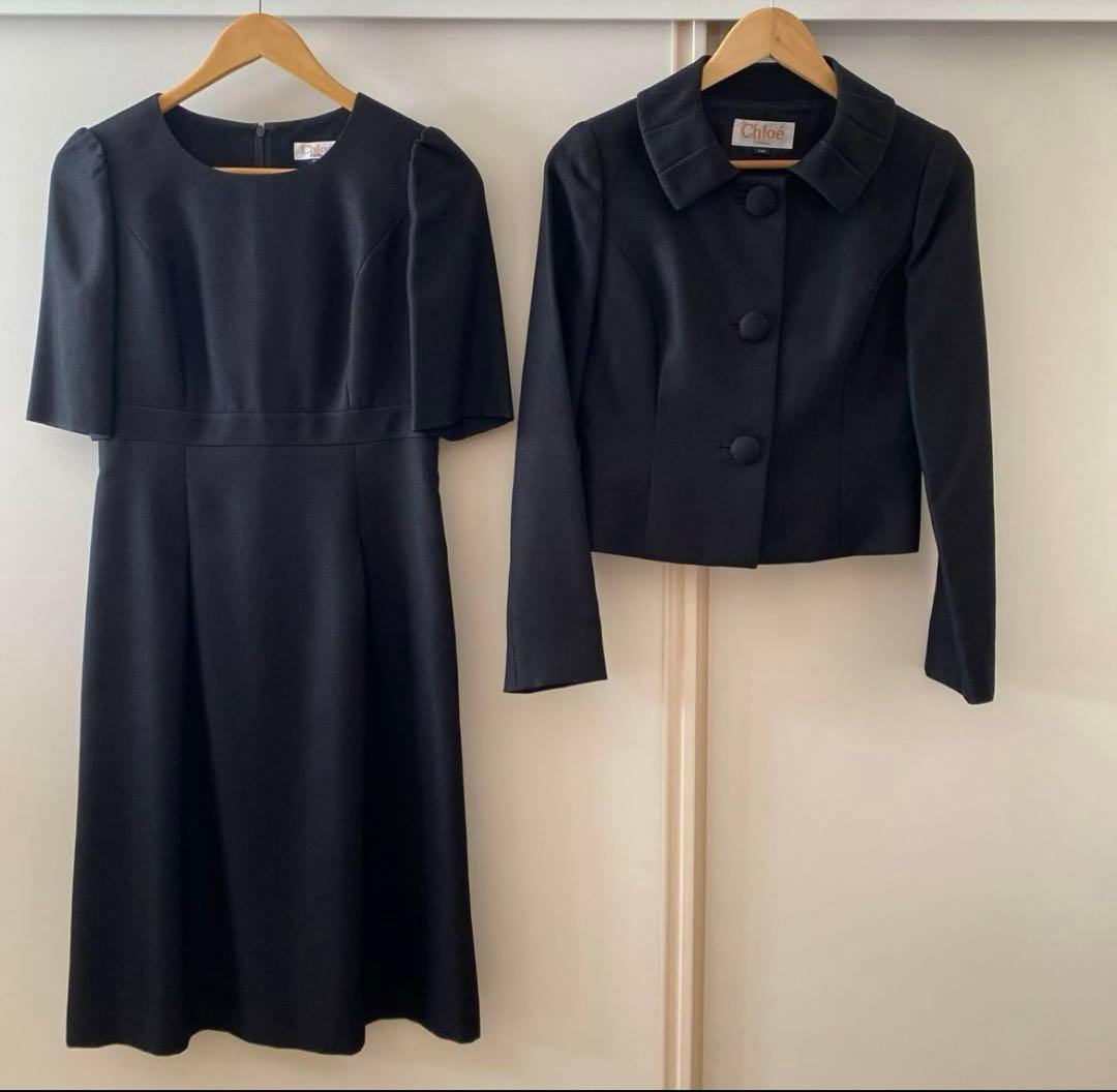 【美品】クロエ　ブラックフォーマル　ワンピースとジャケット　セットアップ