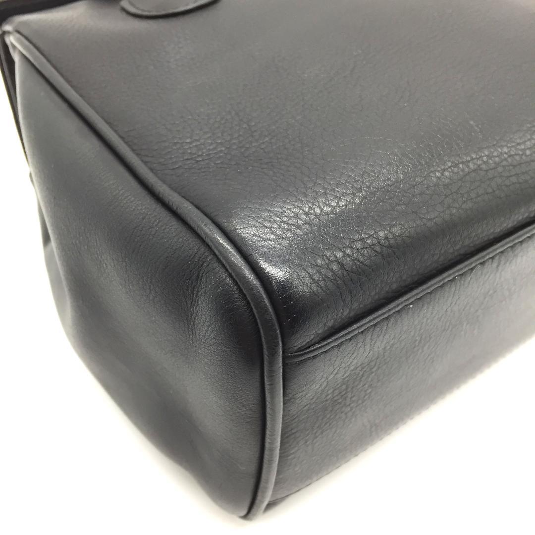 クリスチャンディオール ハンドバッグ CDロゴ ブラック 黒色 レザー 本革