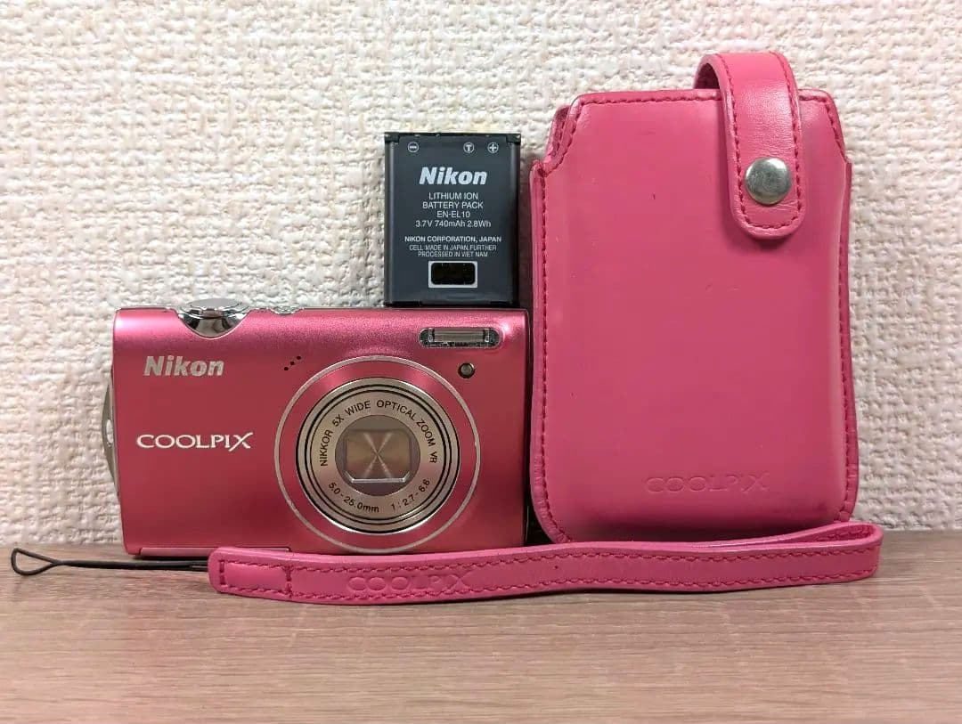 【外観美品】Nikon ニコン COOLPIX S5100 ピンク コンデジ
