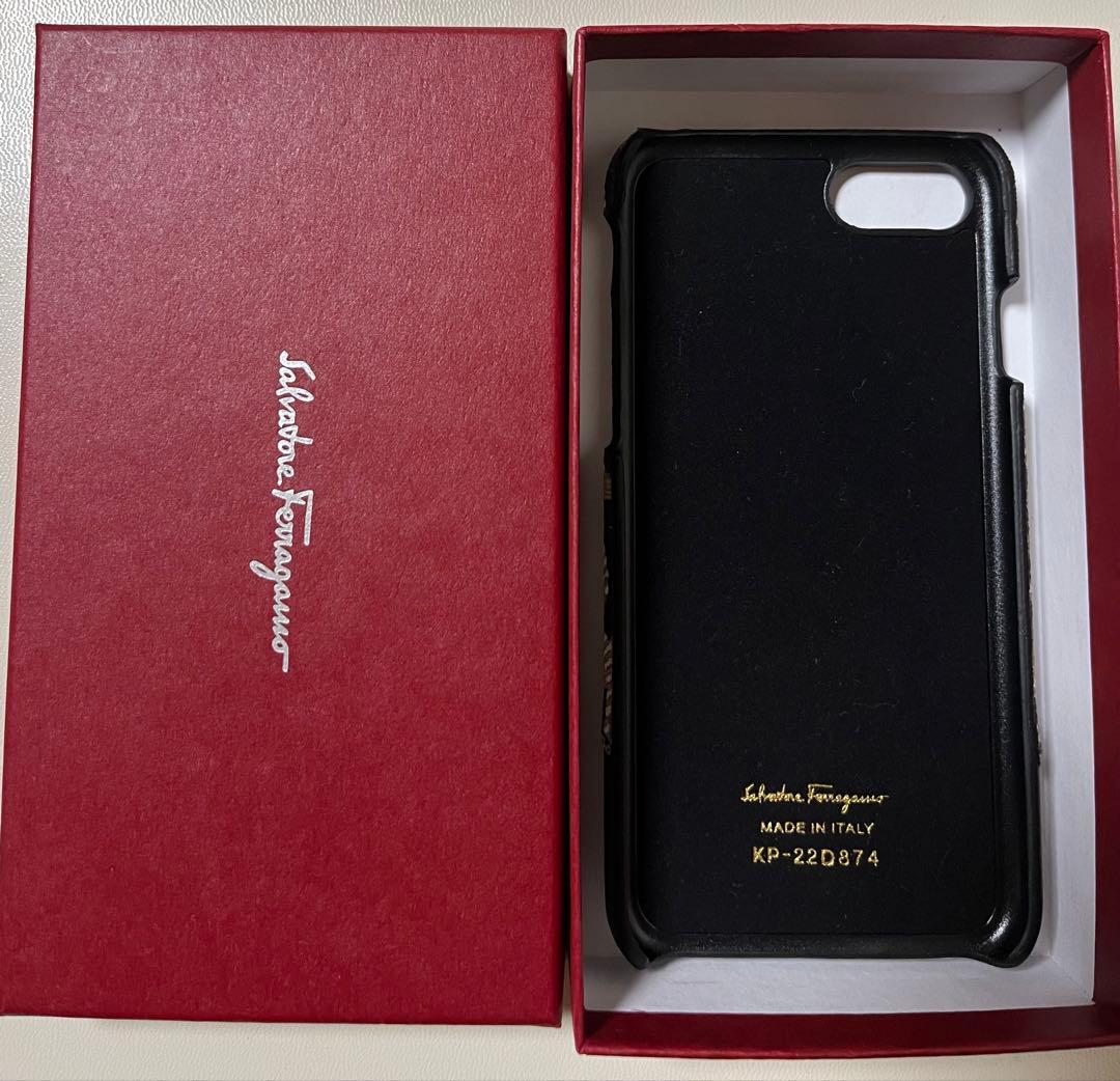 Salvatore Ferragamo iPhoneケース ベージュ/ブラック