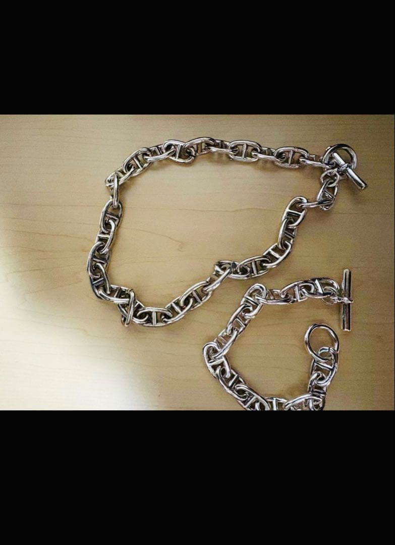 アンカー　チェーン　シルバー925 シェーヌダンクル　ブレス　エルメス