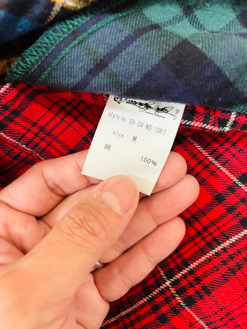 SEVESKIG チェックシャツ4点とベロア調キャップのセット