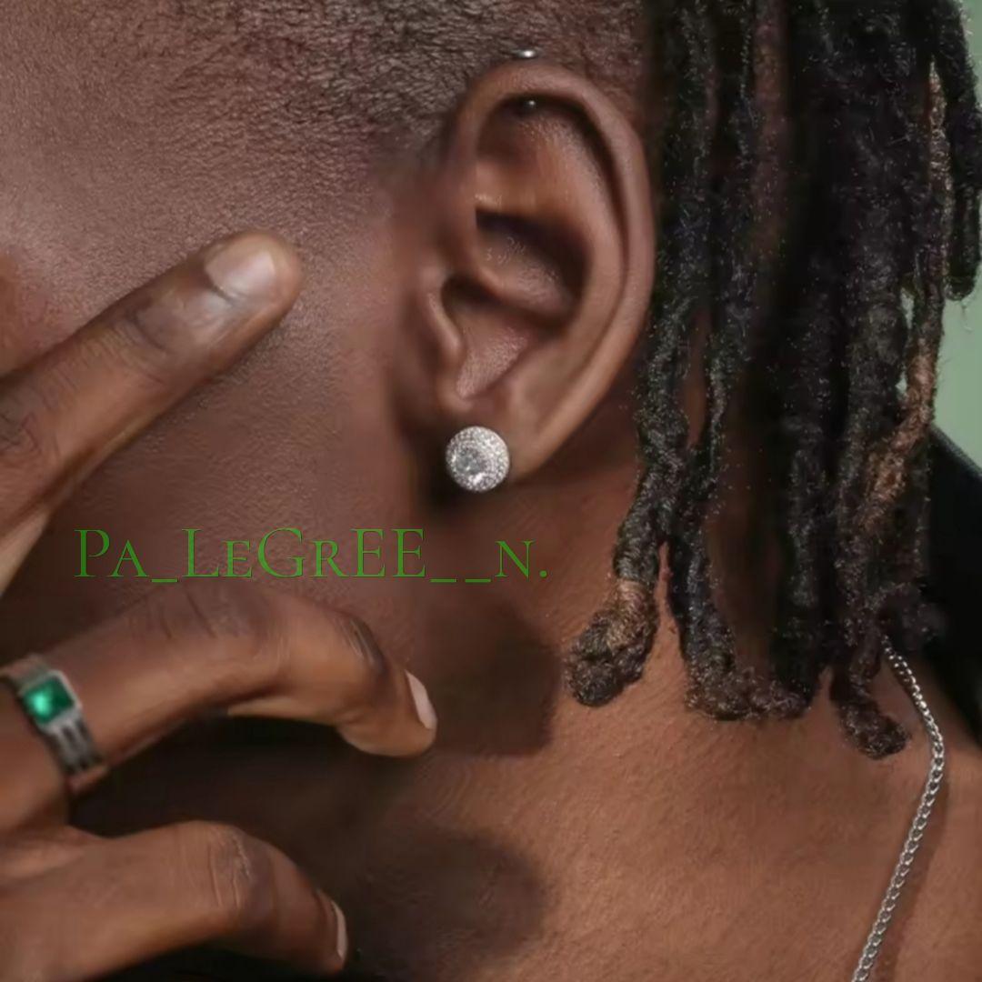 pp0pピアス♪　メンズ　レディース　モアサナイト　S925　プラチナ　18k