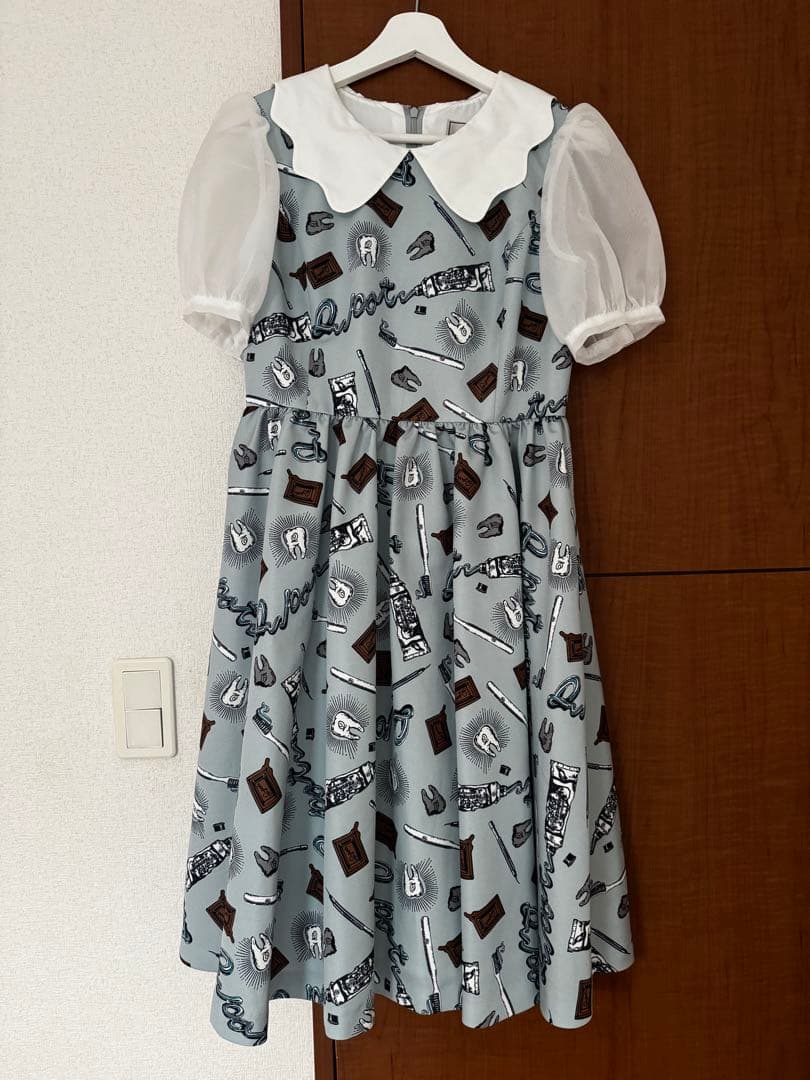 デンタルキューポット　パフスリーブドレス　ワンピース　Q-pot