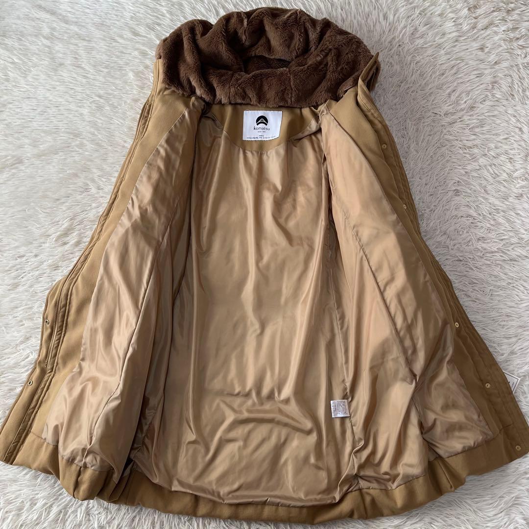 【新品未使用】イネド　小松マテーレ　ボリュームファーロングダウンコート