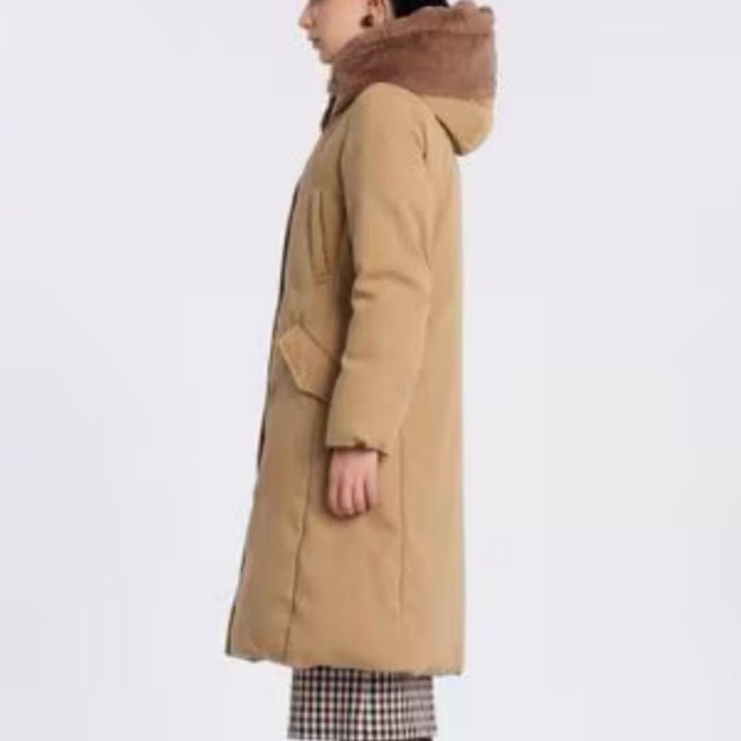 【新品未使用】イネド　小松マテーレ　ボリュームファーロングダウンコート