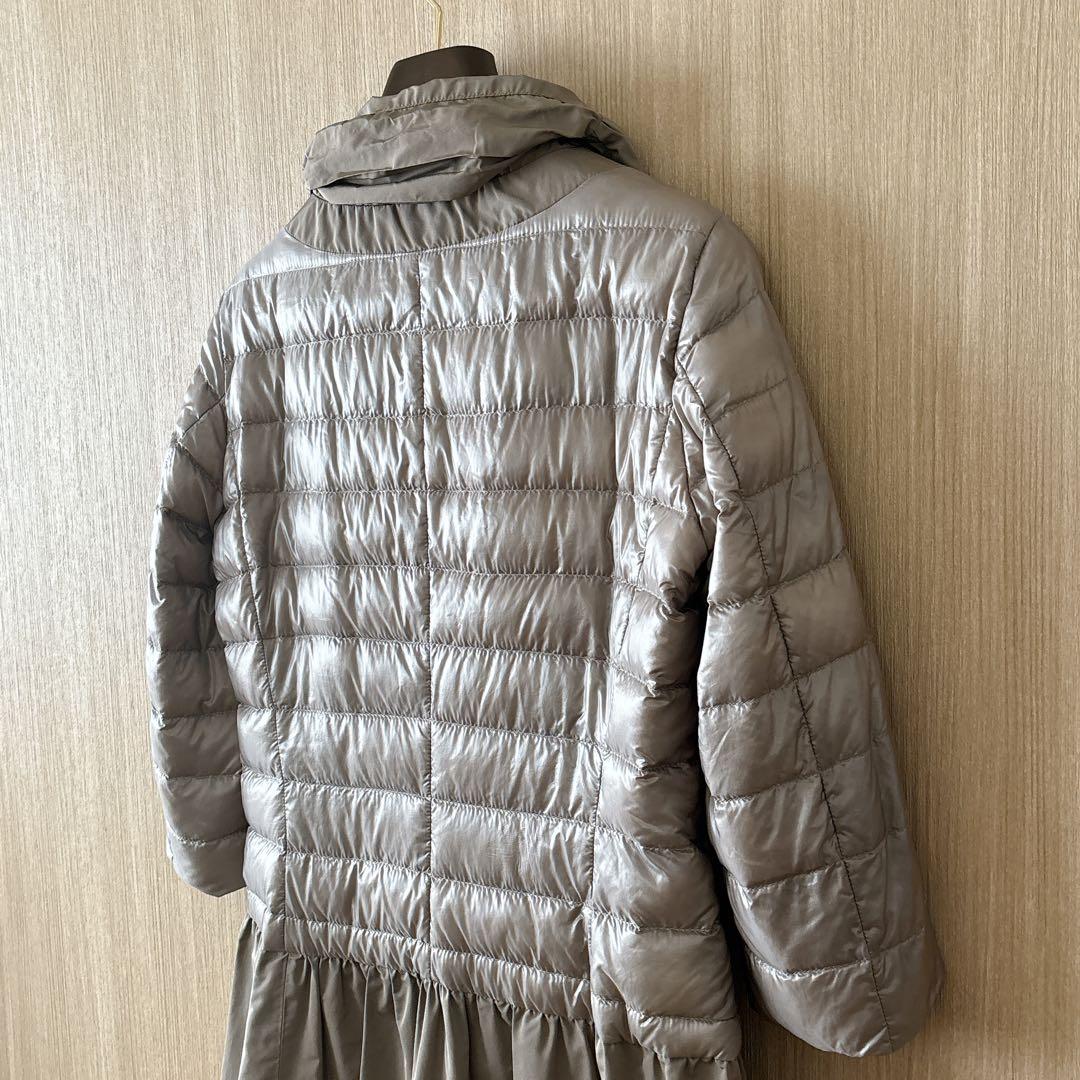 【1316】ヘルノ　切り替えライトダウンジャケット　コート　ベージュ　44
