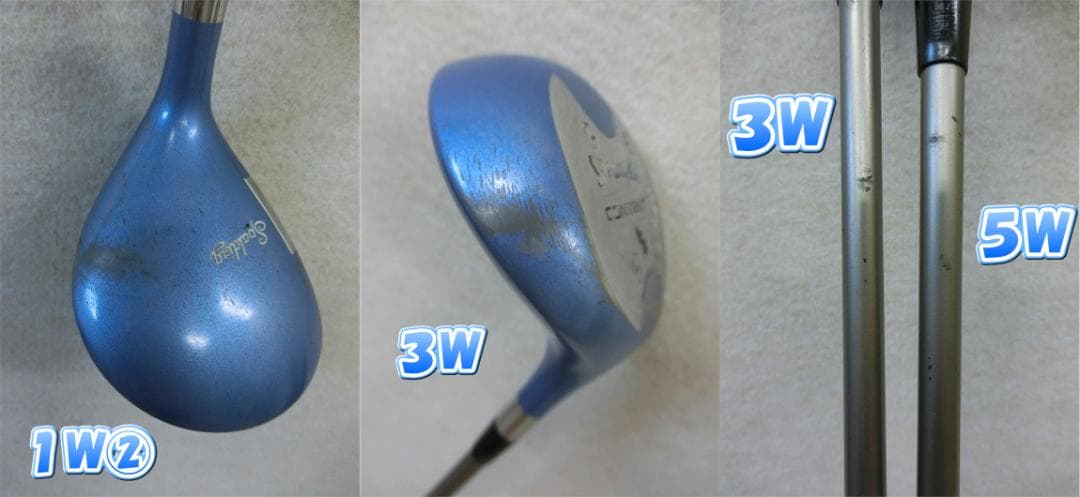 b706 初心者必見 スポルディング 等レディースゴルフ１２本セット※Ｄｒ２本入