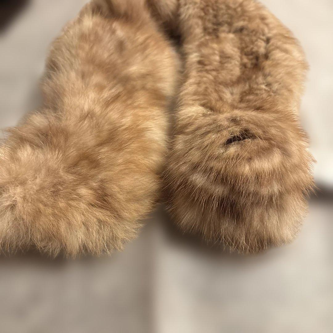 【新品未使用タグ付き】ロシアンセーブルニット マフラー 10cm x 90cm