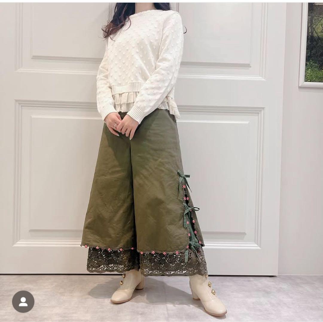 PINKHOUSEガウチョパンツ レース付き