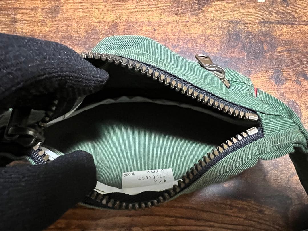 【MONCLER】80s ウエストポーチ アシックス期 カーキ 正規品