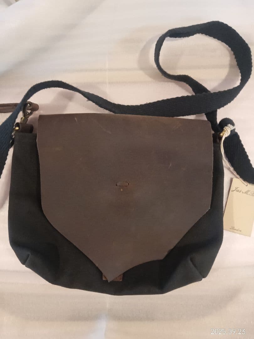 jas m-b 手作りのレザーキャンバスバッグ