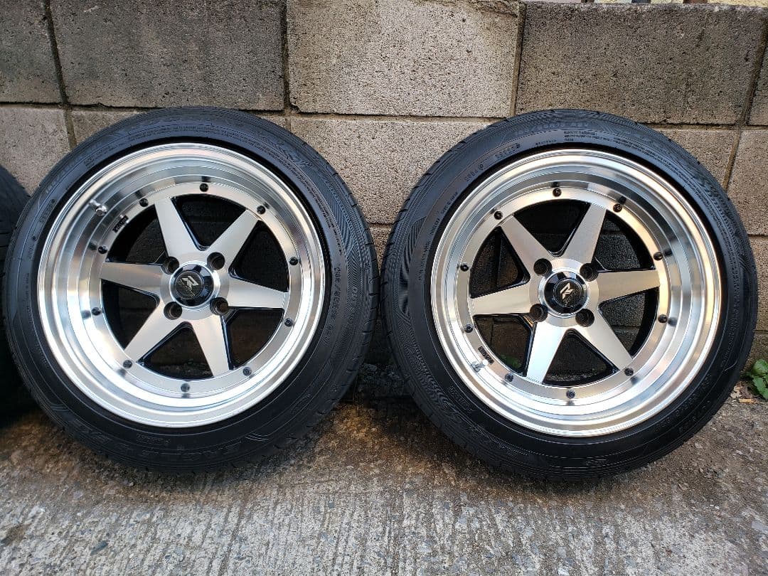 ロンシャン風15インチ pcd100 8j オフセットプラス20