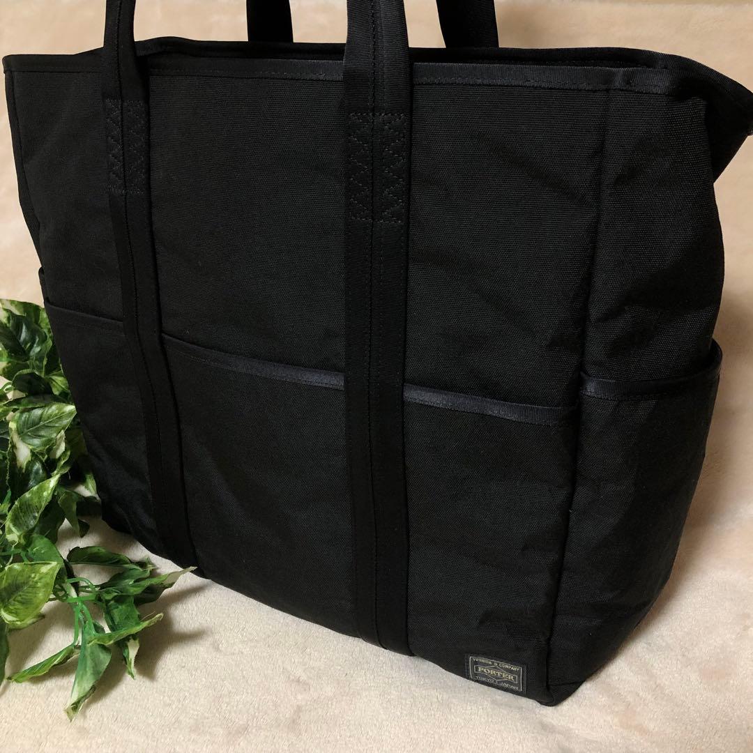 ★K, S,★極美品　ポーター　ハイブリッド　トートバッグ　ブラック