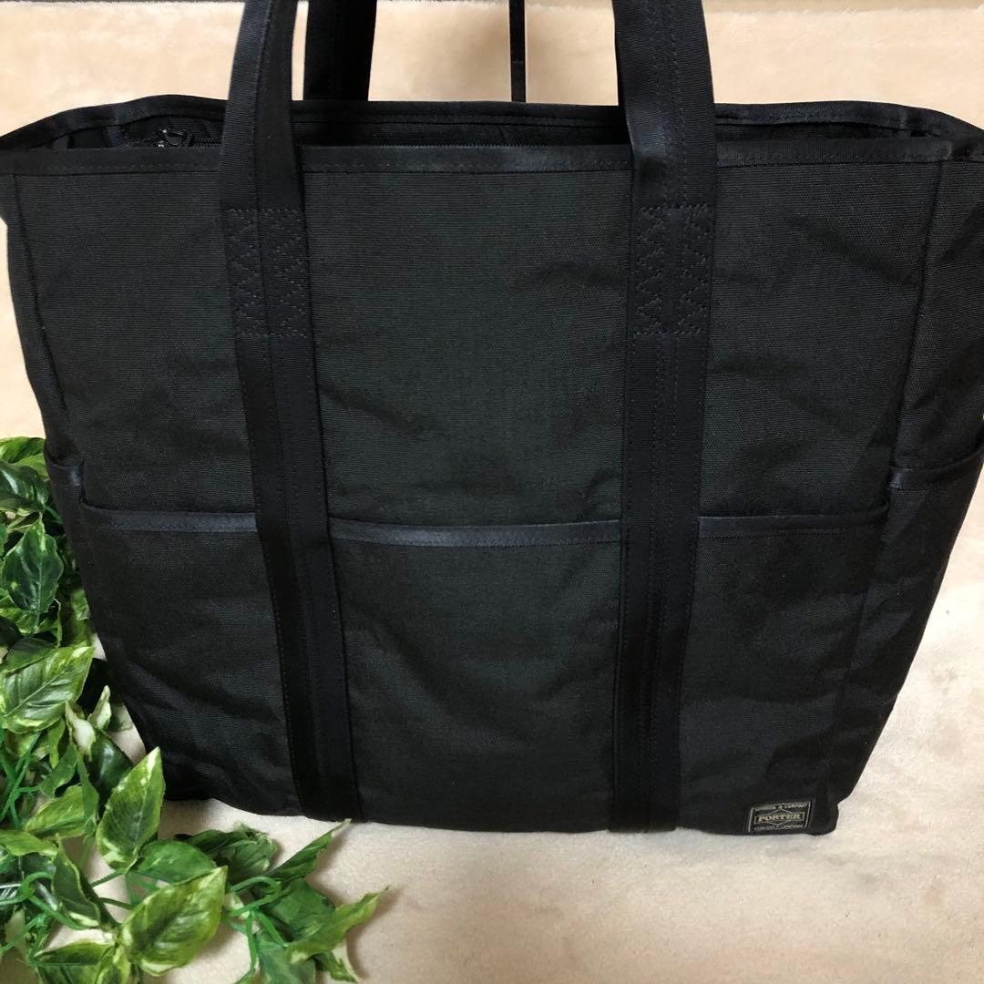 ★K, S,★極美品　ポーター　ハイブリッド　トートバッグ　ブラック