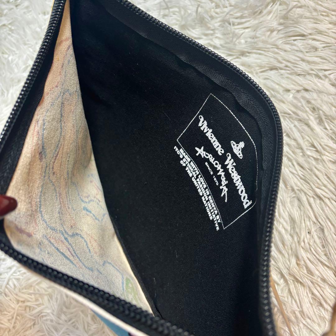 ヴィヴィアンウエストウッド タグ付き 蛇 オーブロゴ キャンバス クラッチバッグ