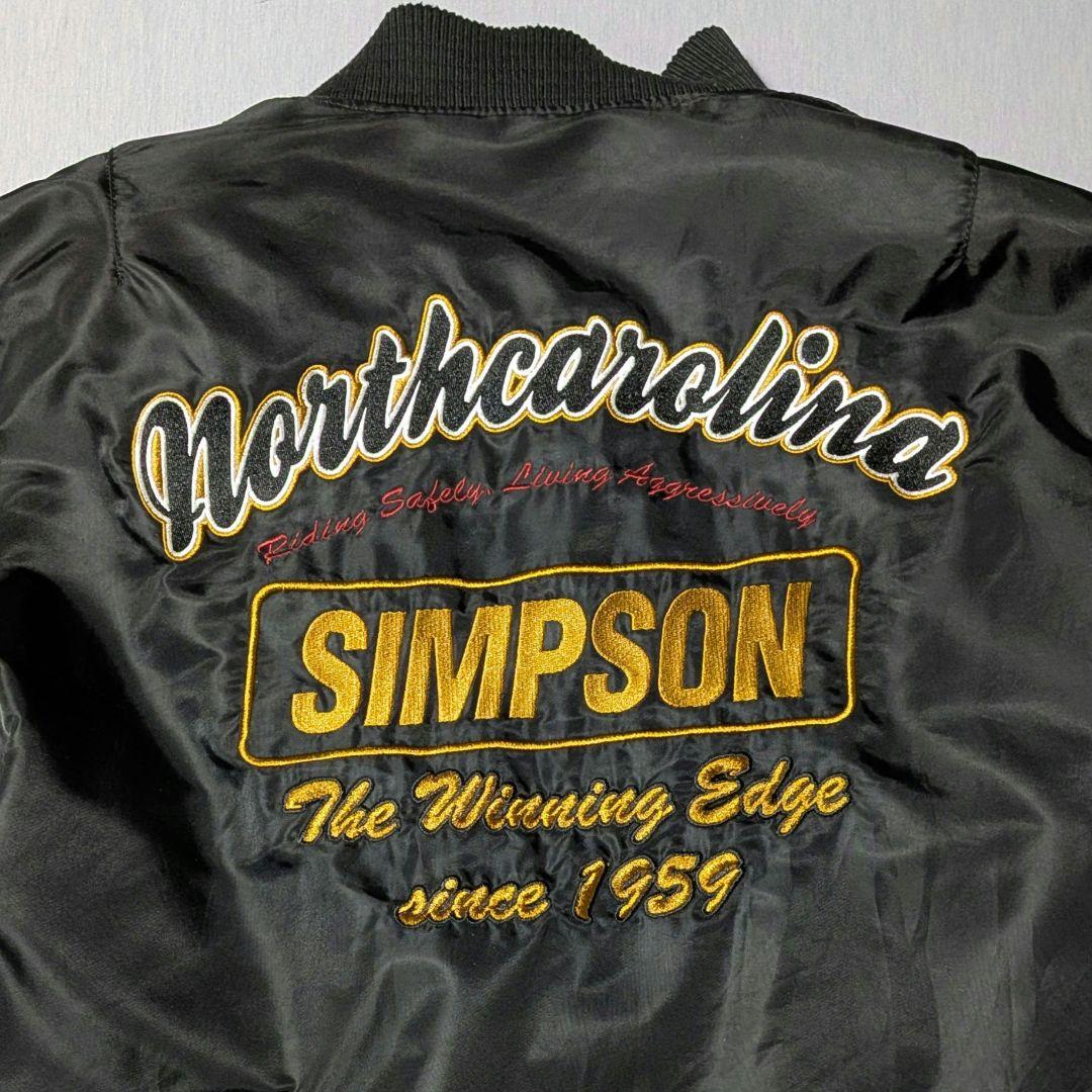SIMPSON シンプソン MA-1 フライトジャケット ブラック　バイク