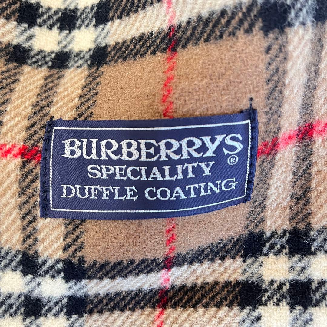 美品　バーバリーズ　ダッフルコート　ノバチェック　キャメル　ウール　英国製 M