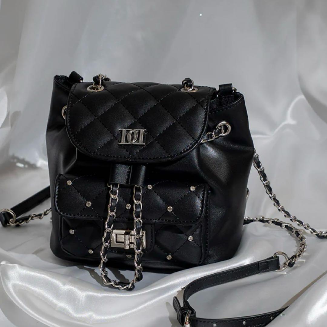 ダーリッチ　Darich キルティングビジューミニリュック BLK 黒　ブラック