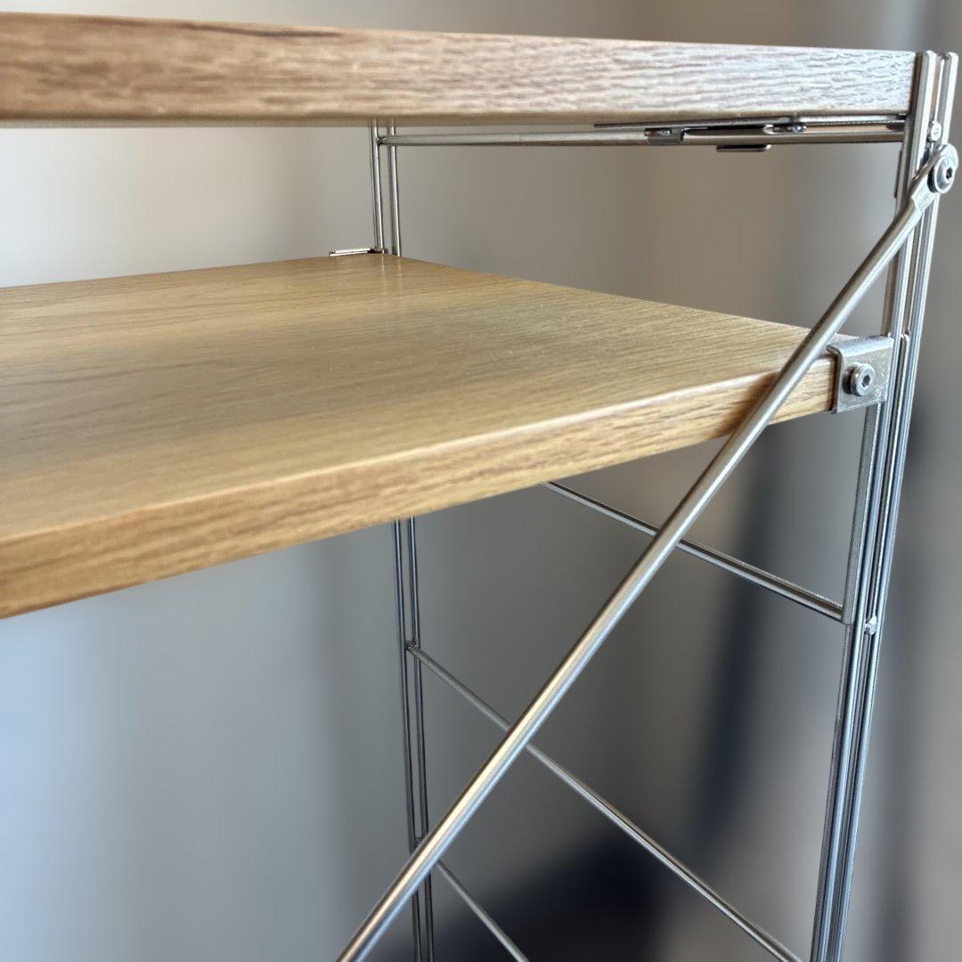 【無印良品】ステンレスユニットシェルフ　オーク材　デスク