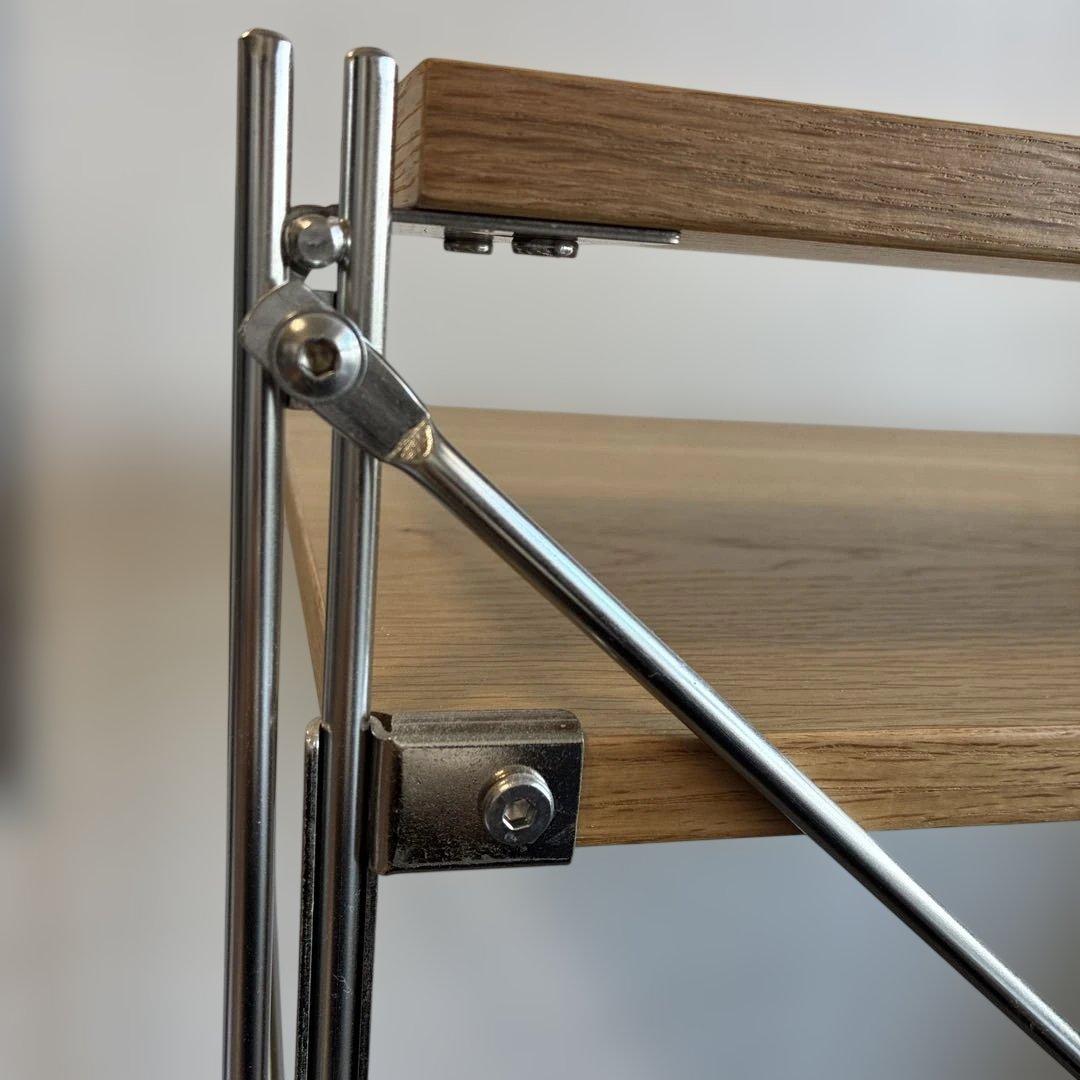 【無印良品】ステンレスユニットシェルフ　オーク材　デスク