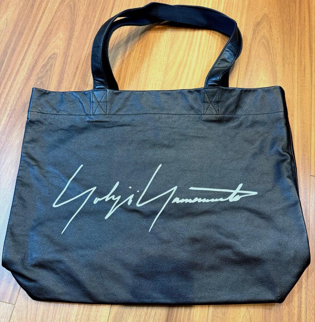 【新品未使用】ヨウジヤマモト ビッグロゴ レザートートバッグ 青山店限定