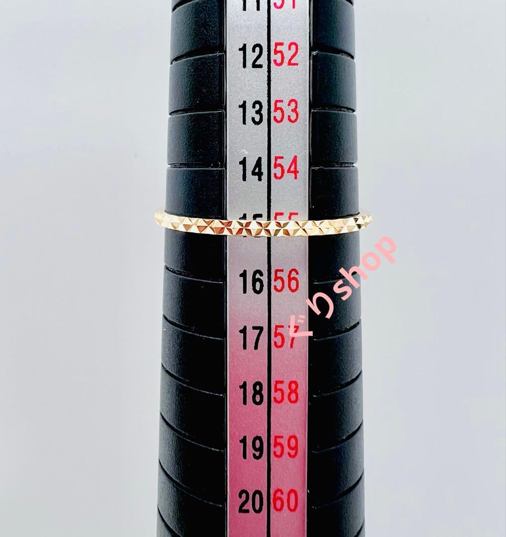 ete k10 YG クレールトライアングルカットリング 15号