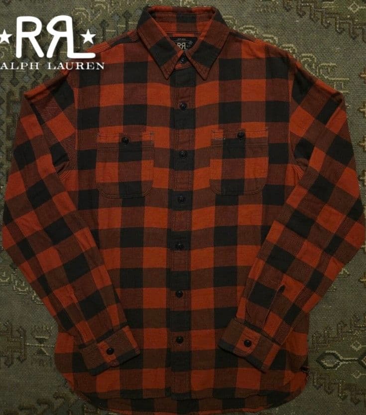 RRL チェック シャツ マットロック ワーク ベッカム ラルフ