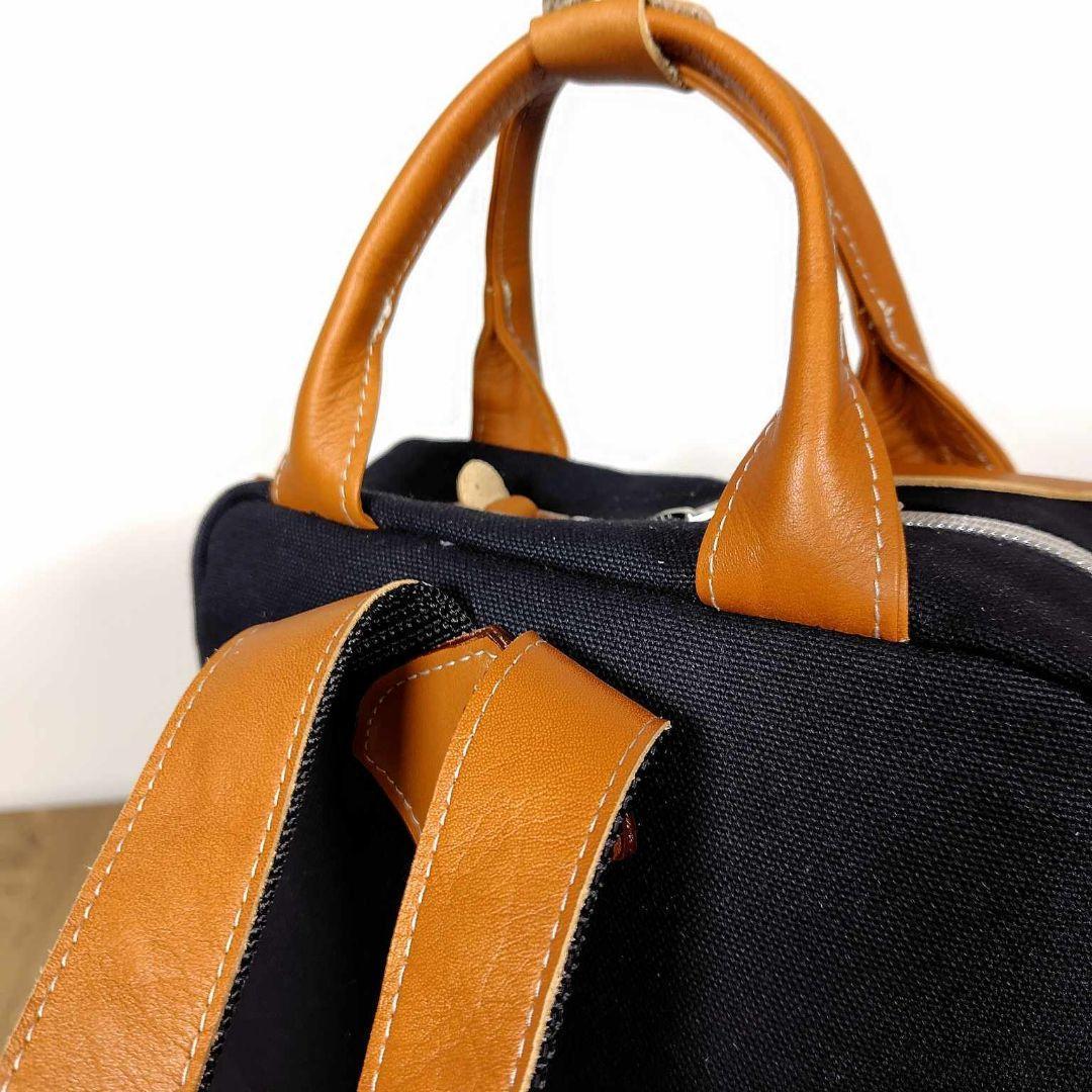 【SALE】ミナペルホネン/サラブレッドネイビー/ボストン型トートリュック本革キ