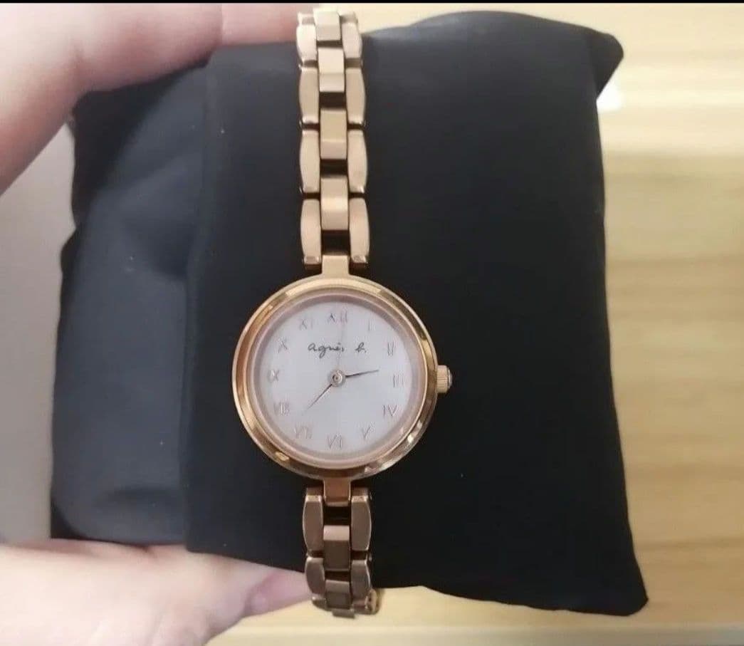 数回使用 agnes b. marcello ソーラータイプ ピンクゴールド