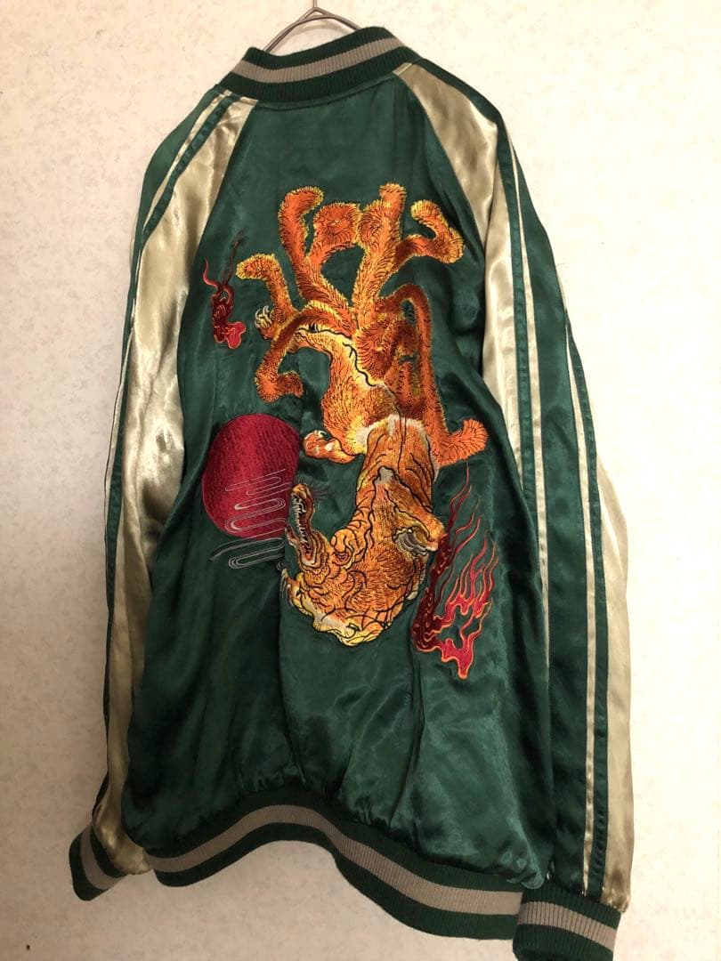 花旅楽団 ハナタビガクダン 九尾の狐 柄 刺繍 和柄スカジャン