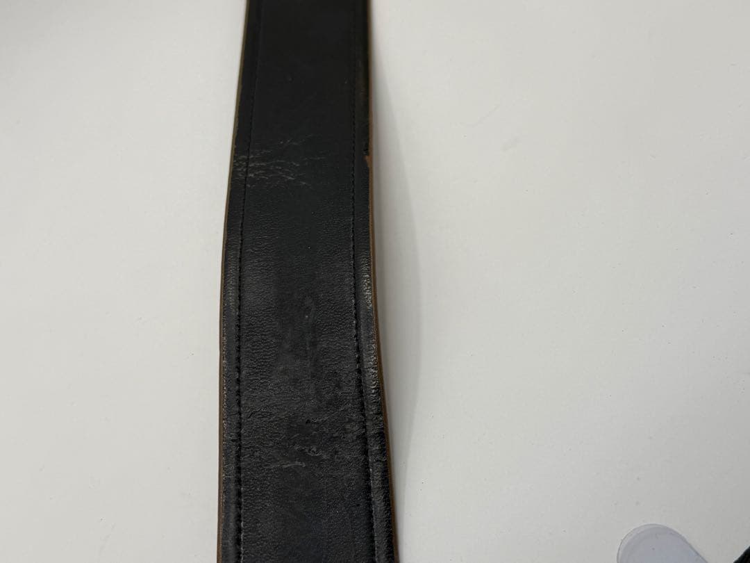 Balenciaga レザーベルト ブラウン ゴールド金具 100cm