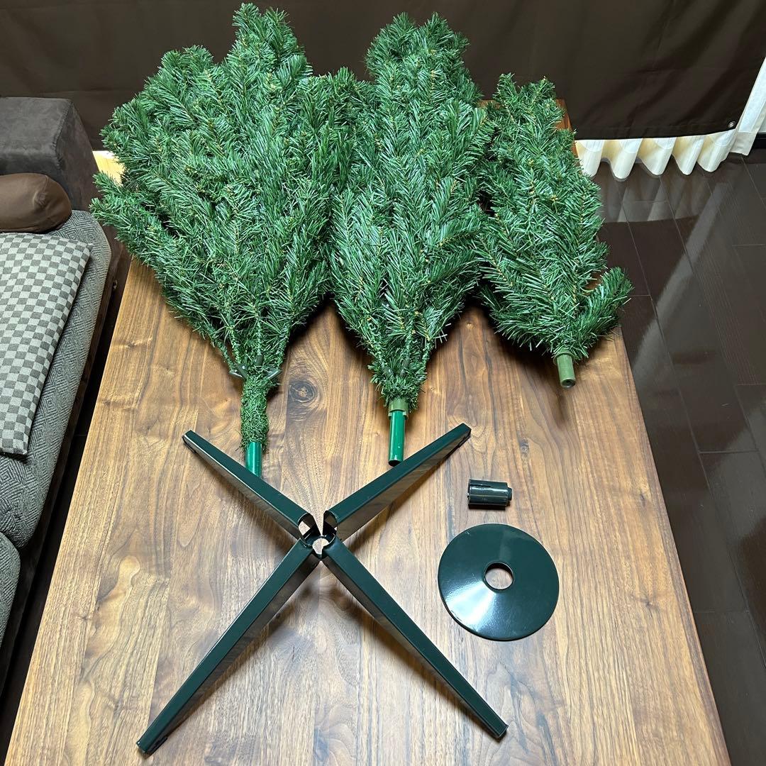 【ペジョ】クリスマスツリー 約210cmオーナメント付きセット