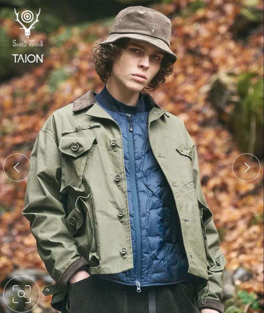 【新品未使用】South2 West8×TAION クルーネックダウンベストXS